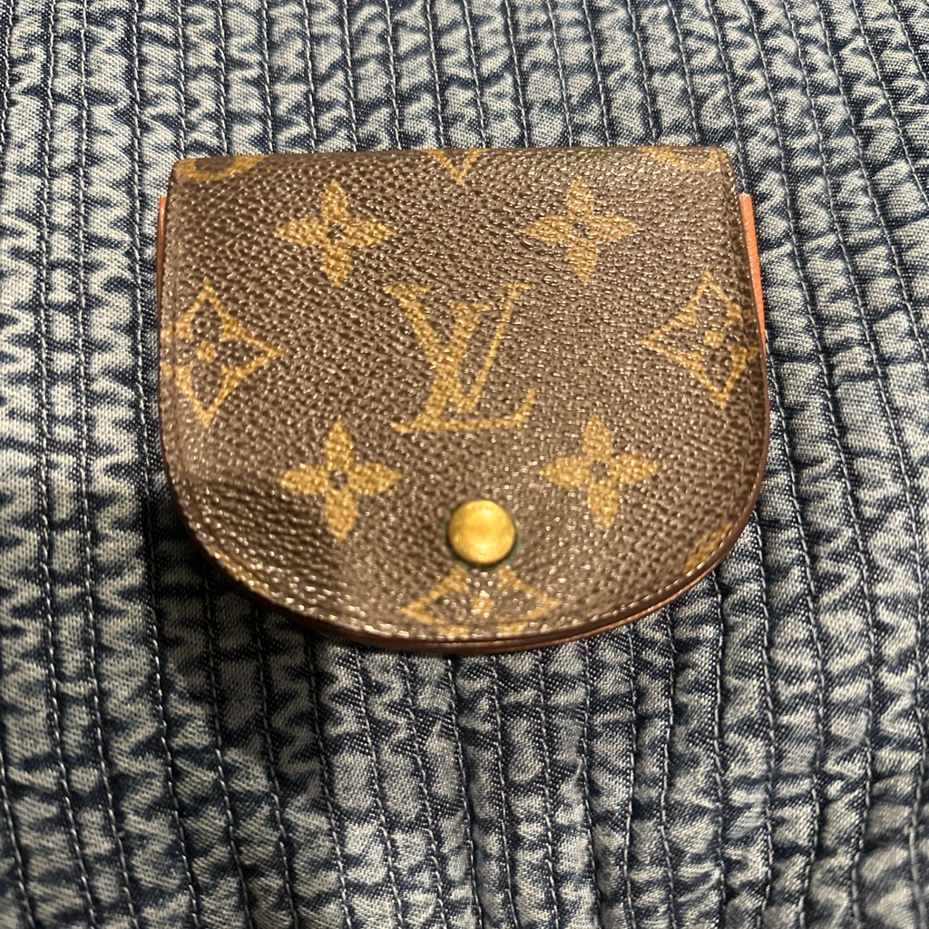 Vintage Louis Vuitton Monogram Brown Porte Monnaie Guze Coin Purse,
